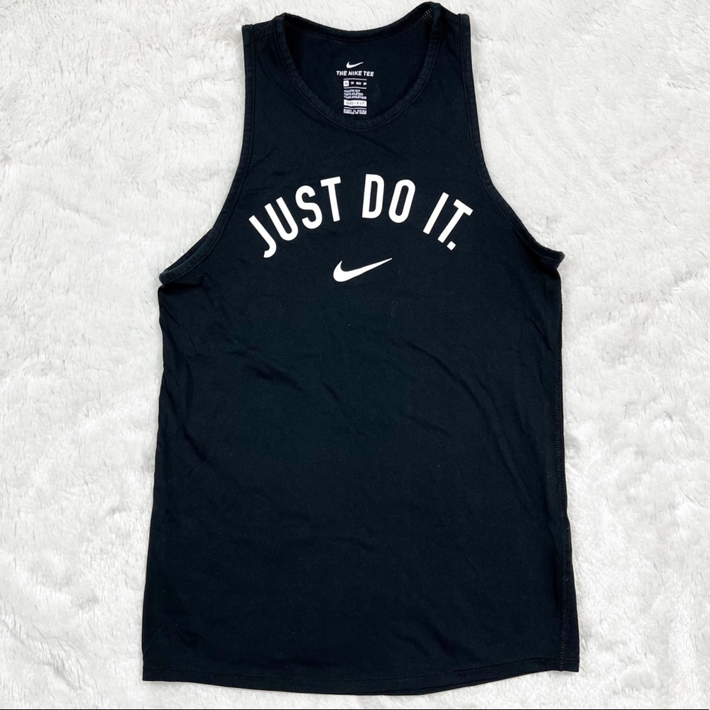 Nike Dri Fit Just Do It Black Sleeveless Tank Top Women’s Sz XS - Picture 1 of 8